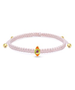 Evil Eye with Enamel Matt Rope Bracelet BR-303-GP